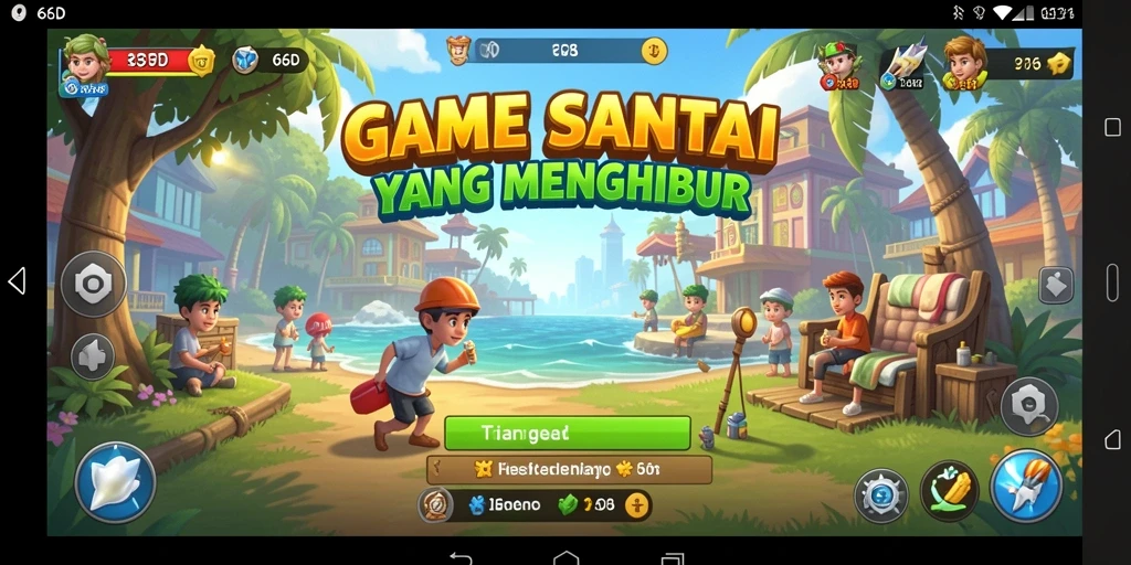 Menggambarkan gameplay santai yang seru dan menarik.