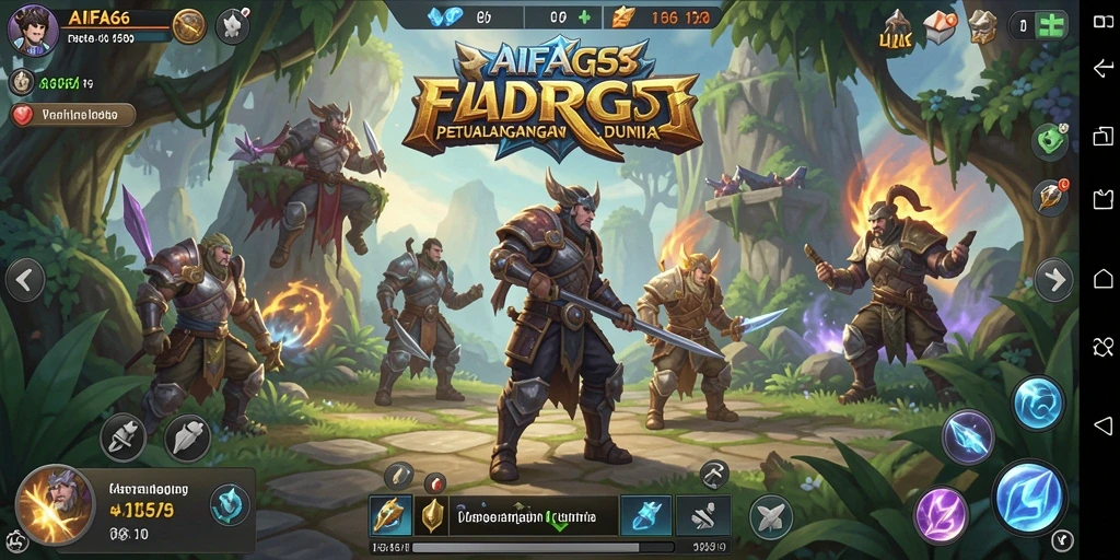 Tampilan menarik dari gameplay RPG AIFA66 yang penuh aksi.