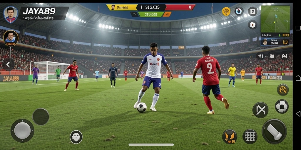 Tampilan gameplay JAYA89 dengan aksi sepak bola yang mendalam