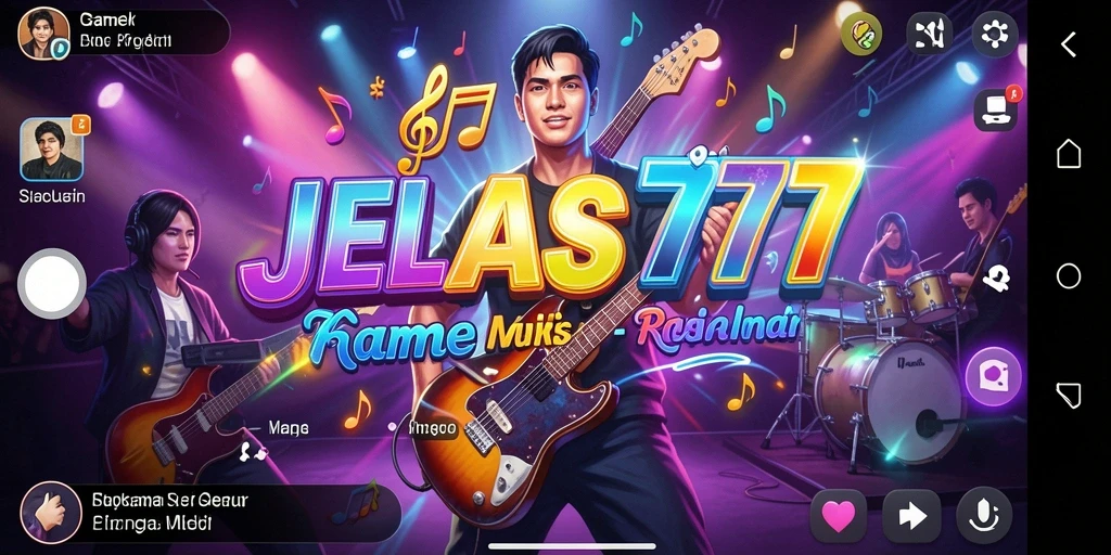 Tampilan gameplay menarik dari JELAS777 dengan berbagai pilihan lagu.