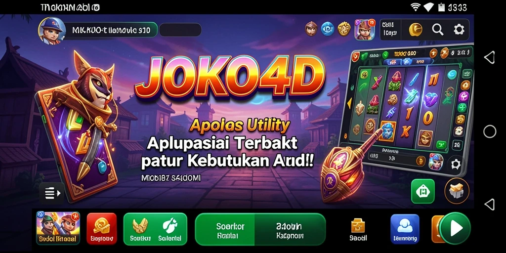 Tampilan antarmuka utama JOKO4D dengan fitur Utility yang bermanfaat.