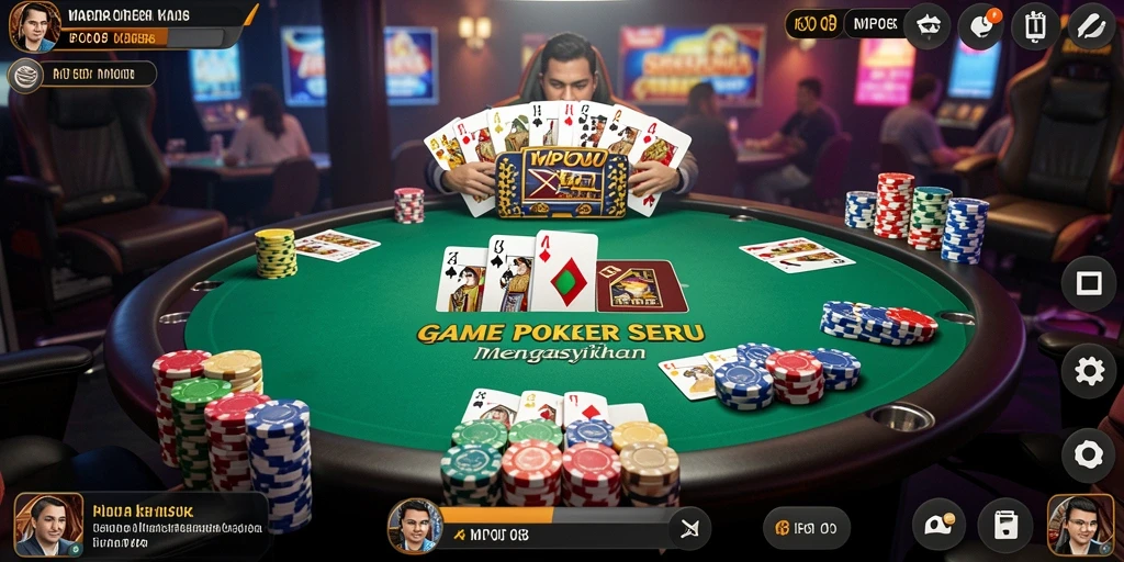 Tampilan menarik dari gameplay Poker di MPO08.