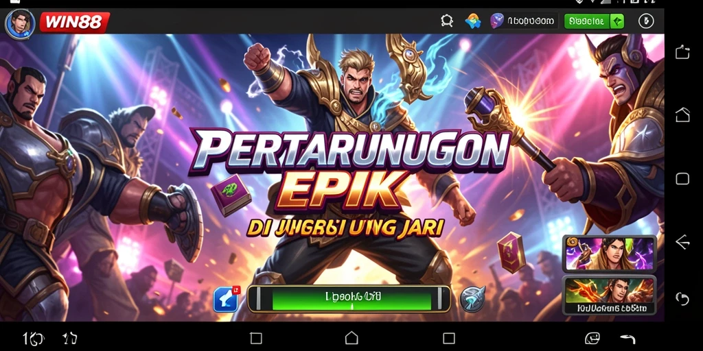 Tangkapan layar gameplay WIN88 menampilkan momen pertarungan yang mendebarkan.